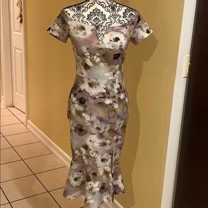 Purple midi mermaid dress